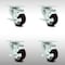 Service Caster 3.5 Inch SS Maroon Polyurethane Swivel Top Plate Caster Set with Brake SCC SCC-SS20S3514-PPUB-MRN-TLB-4 - alternate 1